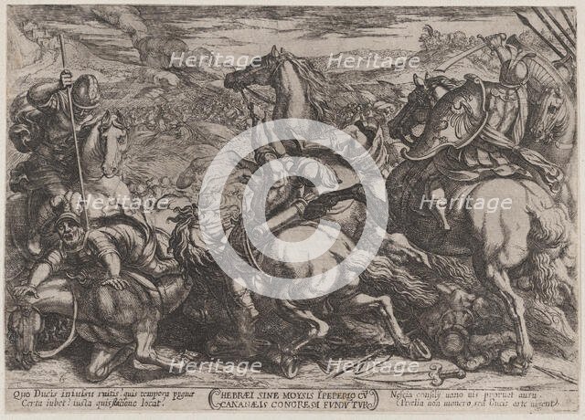 Plate 6: The Israelites Defeated by the Canaanites for Having Disobeyed Moses..., ca. 1590-ca. 1610. Creator: Antonio Tempesta.