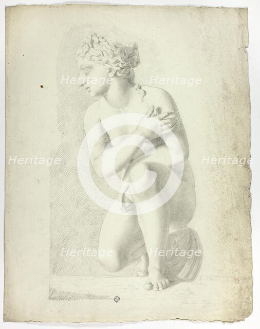 Statue of Crouching Venus, 1774. Creator: John Downman.