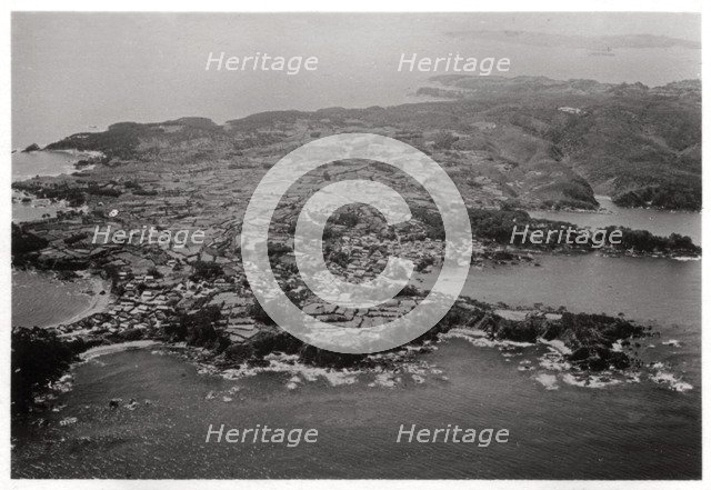 Aerial view of Oginohama, Japan, from a Zeppelin, 1929 (1933). Artist: Unknown