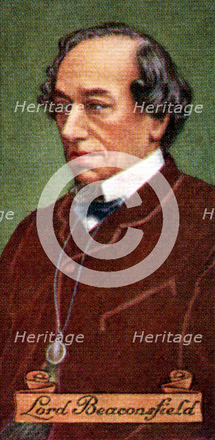 Benjamin Disraeli, Earl of Beaconsfield, taken from a series of cigarette cards, 1935. Artist: Unknown
