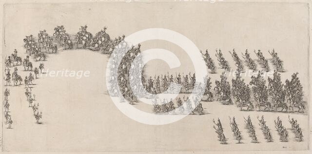 A Procession of Sixty Cavaliers and Torch Bearers, 1652. Creator: Stefano della Bella.