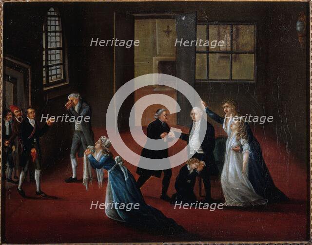 Farewell of Louis XVI to his family, January 20, 1793, between 1788 and 1798. Creator: Unknown.