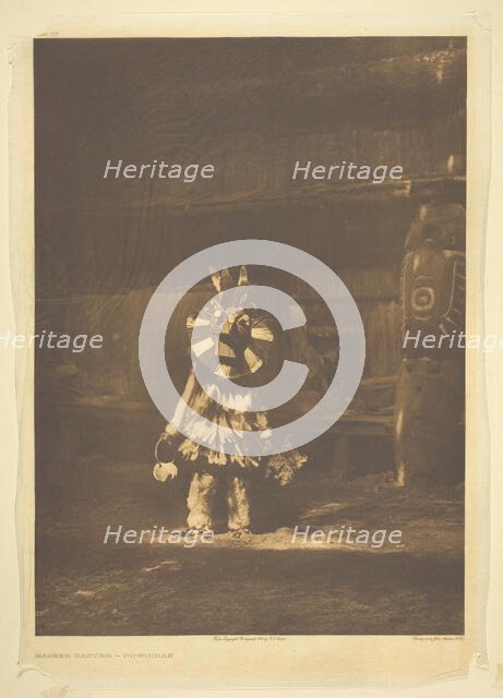 Masked Dancer - Cowichan, 1912. Creator: Edward Sheriff Curtis.