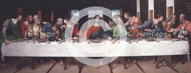 Copy of Leonardo's The Last Supper, c1515-20. Creators: Giovanni Pietro Rizzoli, Giovanni Antonio Boltraffio.
