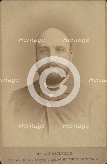 Portrait of the composer and conductor Sir Alexander Campbell Mackenzie (1847-1935), 1886. Creator: Photo studio Elliott & Fry, London  .