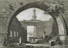 Monument of Ancyra or Temple of Augustus and Rome in Ancyra (Angora), Turkey, 1838. Creator: Michel François Préaulx.
