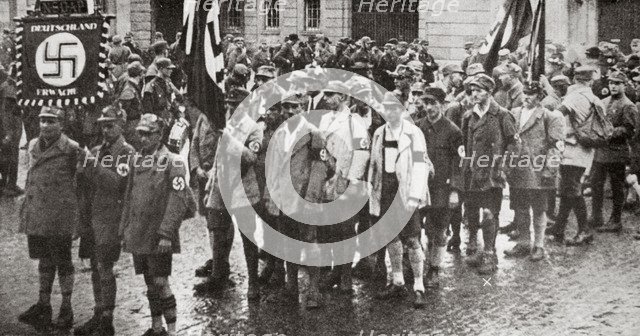 Parade by members of the SA, Weimar, Germany, 1926. Artist: Unknown