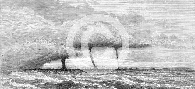 Waterspouts in the Mediterranean, 1872. Creator: Unknown.