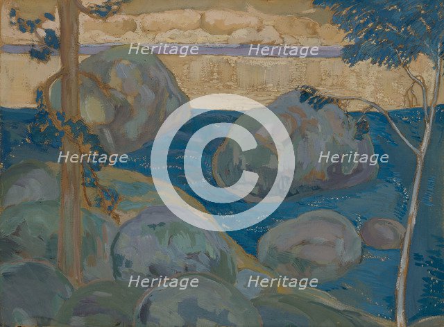 Landscape with boulders. Artist: Shkolnik, Iosiph Solomonovich (1883-1926)