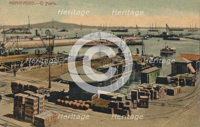 'Montevideo - El Puerto', c1900. Artist: Unknown.