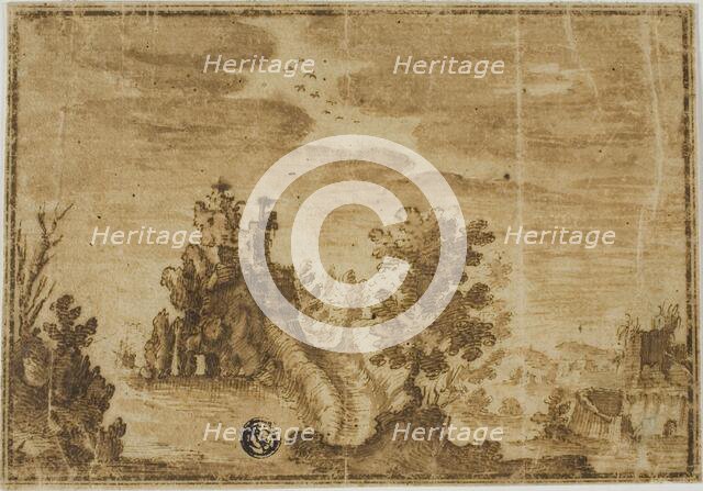 Fairy Castle in Landscape, n.d. Creator: Alfonso Parigi.