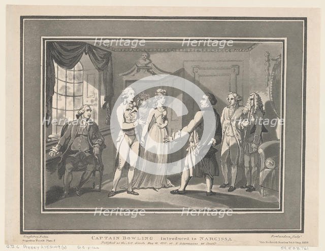Captain Bowling introduced to Narcissa, May 12, 1800., May 12, 1800. Creators: Thomas Rowlandson, Joseph Constantine Stadler.