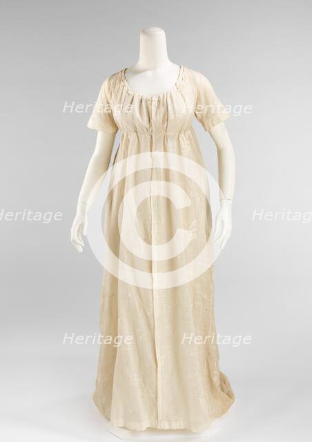 Evening dress, American, 1809-10. Creator: Unknown.