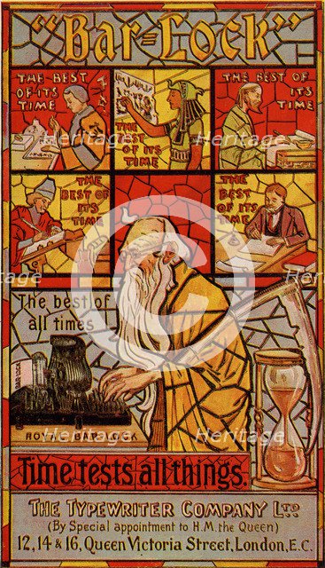 Bar-Lock Typewriter, 19th century. Artist: Unknown