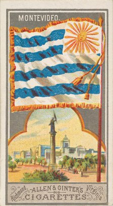 Montevideo, from the City Flags series (N6) for Allen & Ginter Cigarettes Brands, 1887. Creator: Allen & Ginter.