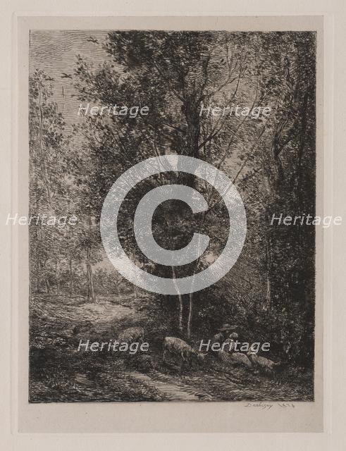 The Shepherd and Shepherdess , 1874. Creator: Charles François Daubigny (French, 1817-1878).