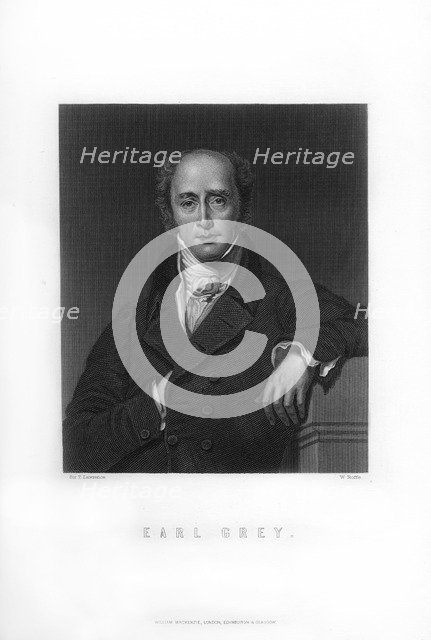 Charles Grey, 2nd Earl Grey, British Whig statesman and Prime Minister, (1893).Artist: W Roffe