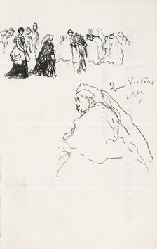 Sketches of Queen Victoria, 1887. Creator: Sir John Gilbert.