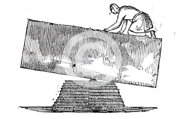 Building the Pyramids, 1844. Creator: Unknown.