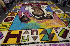 Holy Week Surco Flower Carpet, Lima, Peru, 2015. Creator: Luis Rosendo.