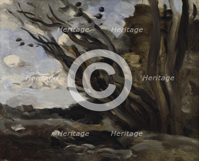 The Blast, mid-late 19th century. Creator: Jean-Baptiste-Camille Corot.