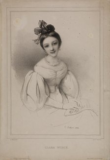 Portrait of Clara Schumann (1819-1896), 1832. Creator: Fechner, Eduard Clemens (1799-1861).
