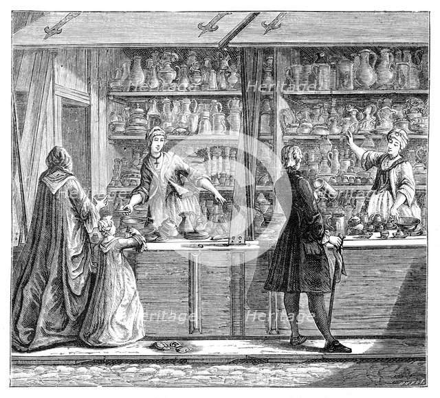Pottery Shop, (1885). Artist: Unknown