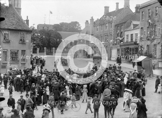 Coronation celebrations at Market Place, Faringdon, Oxfordshire, c1860-c1922. Artist: Henry Taunt