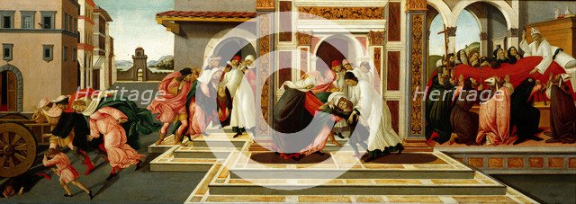 Last Miracle and the Death of Saint Zenobius, c. 1500. Artist: Botticelli, Sandro (1445-1510)
