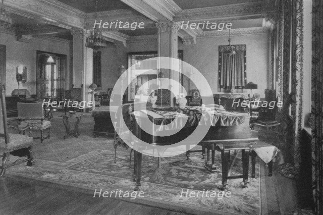 View of lounge, Gaylord Apartments, Los Angeles, California. 1924. Artist: Unknown.