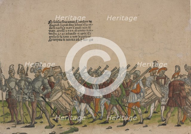 Ceremonial Procession in Bologna on 5 November 1529, on the Occasion of Charles V's Coronation by Po