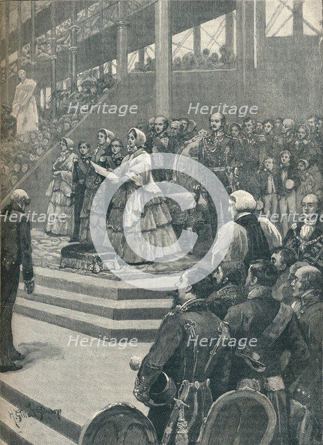 'The Queen Opening The Crystal Palace', 1906. Artist: Unknown.