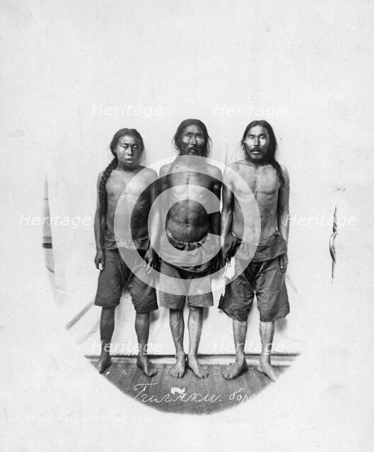 Gilyak fighters, 1865-1871. Creator: VV Lanin.