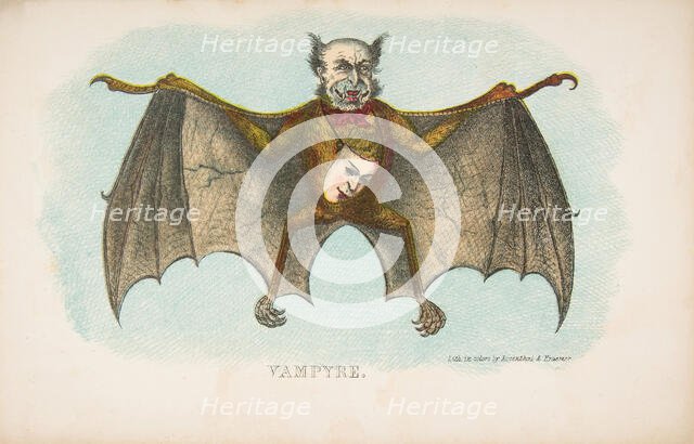 Vampyre, from The Comic Natural History of the Human Race, 1851. Creators: Henry Louis Stephens, L. Rosenthal.