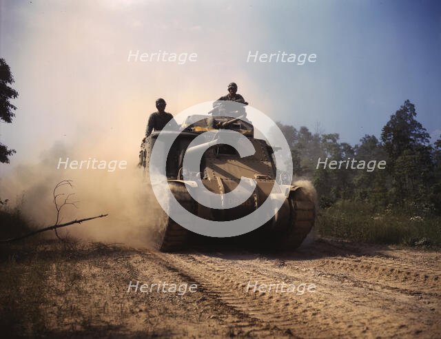 M-3 tanks in action, Ft. Knox, Ky., 1942. Creator: Alfred T Palmer.