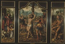 Triptych of the martyrdom of Saint Sebastian (central panel)..., between 1525 and 1566. Creator: Jan Sanders van Hemessen.