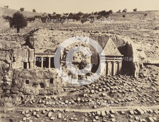 Jérusalem. Tombeaux de St Jacques et de Zacharie, 1860 or later. Creator: Louis de Clercq.