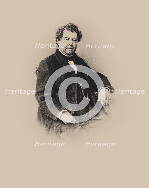 Portrait of the composer and pianist Alexandre Dubuque (1812-1898) . Creator: Anonymous.