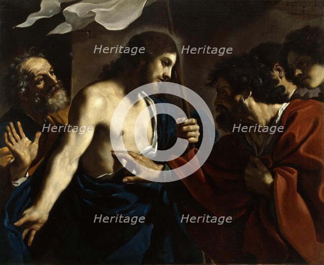 The Incredulity of Saint Thomas, c. 1621. Creator: Guercino (1591-1666).