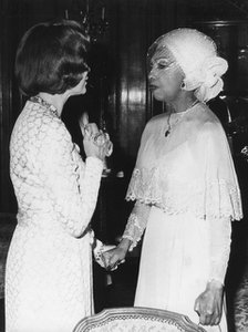 Josephine Baker, French singer and dancer, with Princess Grace of Monaco, c1965-1975. Artist: Unknown