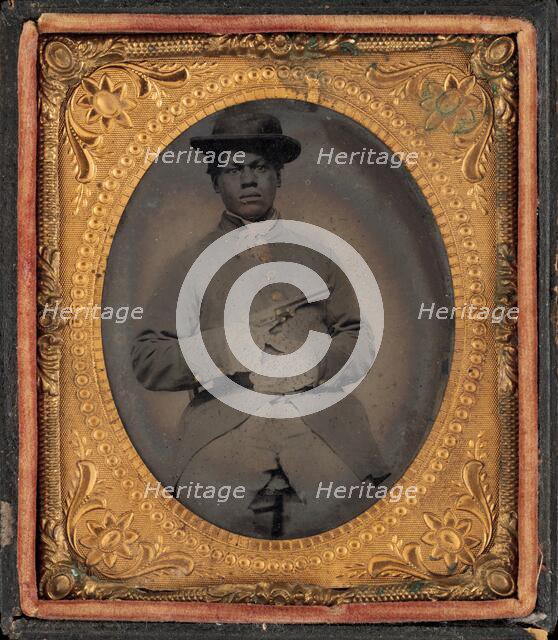 Portrait of a USCT Private, 1863-1865. Creator: Unknown.