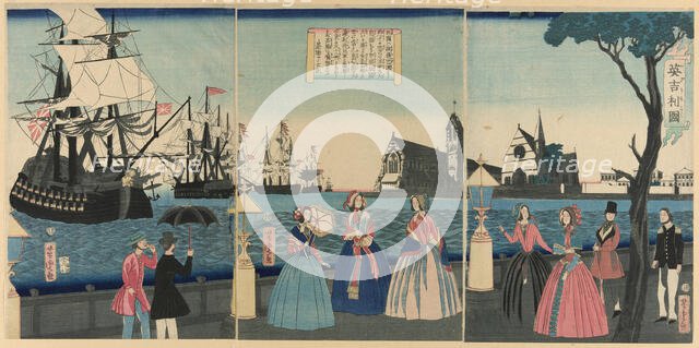 England (Igirisu koku), 1865. Creator: Utagawa Yoshitora.