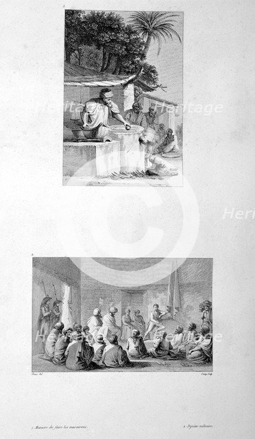 Making Macaroni and Military Meeting, 1802. Artist: Vivant Denon