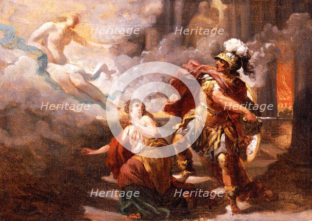 Helen Saved by Venus from the Wrath of Aeneas, 1779. Creator: Jacques Henri Sablet.