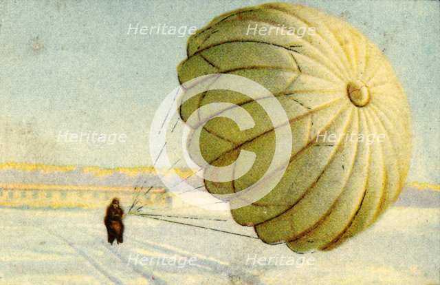 Parachute landing, 1932. Creator: Unknown.