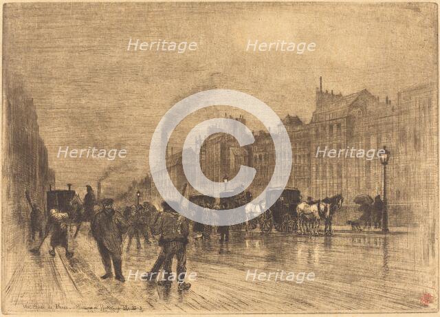 Matinée d'Hiver sur les Quais, 1883. Creator: Felix Hilaire Buhot.