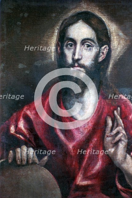 Christ Blessing ('The Saviour of the World'), 17th century. Artist: El Greco