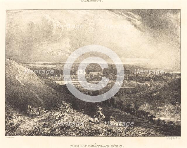 View of the Chateau d'Eu (Vue du Chateau d'Eu), 1834. Creator: Paul Huet.
