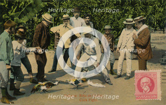 'Habana: Rina de Gallos. Cock Fight', 1918. Artist: Unknown.