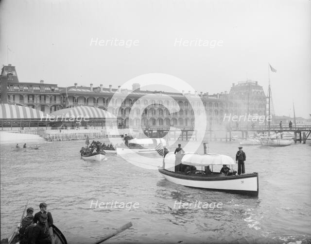 U.S.S. New York, return of landing party, between 1893 and 1901. Creator: Unknown.